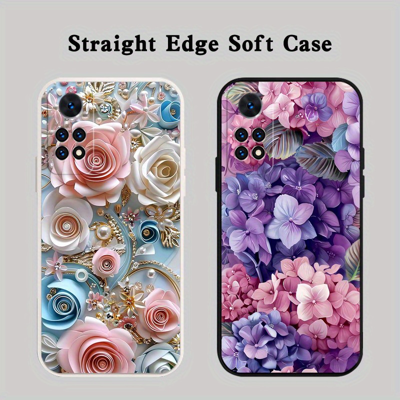 

Floral Tpu Soft Case For Xiaomi Redmi Series - Fashionable And Beautiful Couple Phone Cover [wb395]