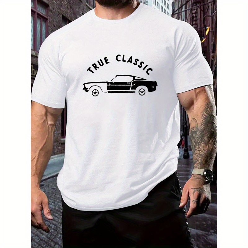 

Illustration Print Tee Shirt, Tees For Men, Casual Short Sleeve T-shirt For Summer