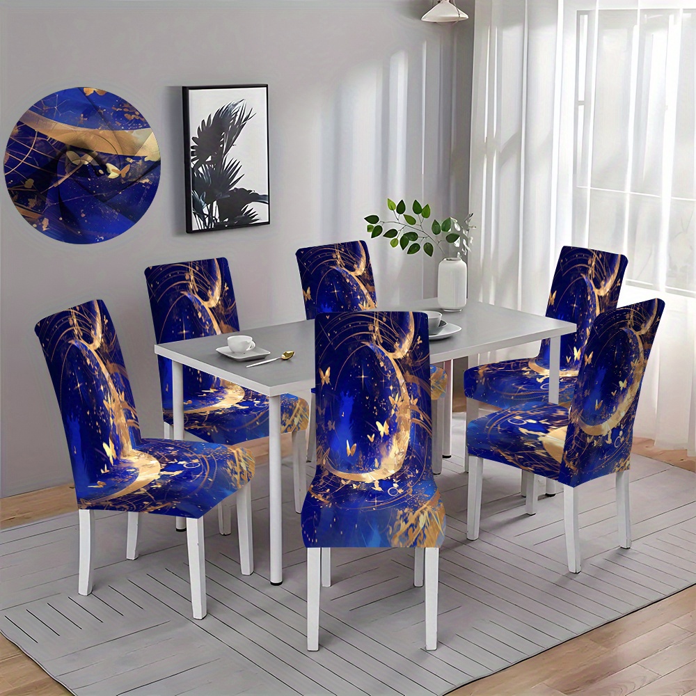 

Open) 2/4/6pcs Series Chair Cover, Dining Chair Cover, Furniture Protection Cover, Used For Restaurant, Living Room, Home Decoration, Washable And Suitable For All