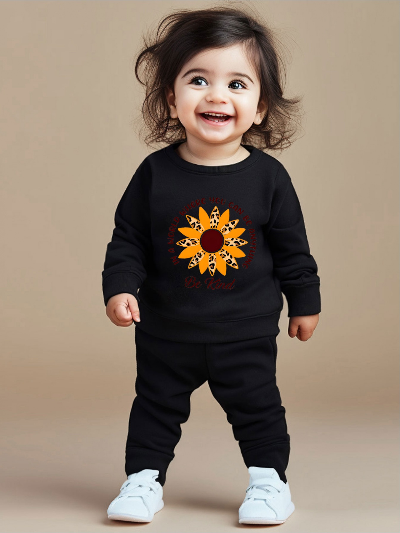 baby girls' long sleeve crew neck sweatshirt print matching Temu