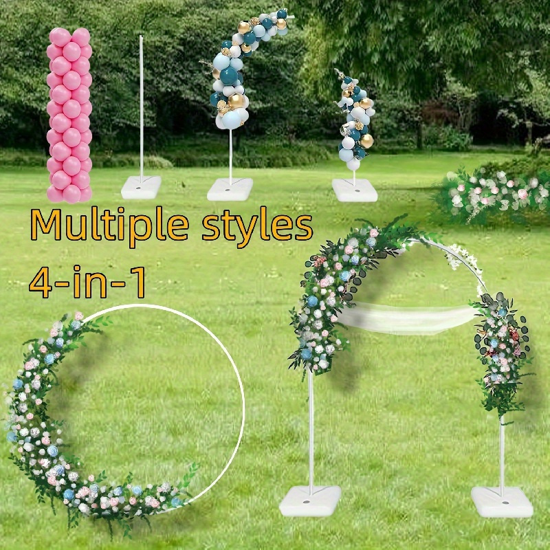 

Set, Multifunctional 4-in-1 Wedding Arch Stand, Backdrop Stand, Balloon Ring Suitable For Wedding, Outdoor Activity Decoration Accessories, Garden Outdoor Decoration, Party Decoration