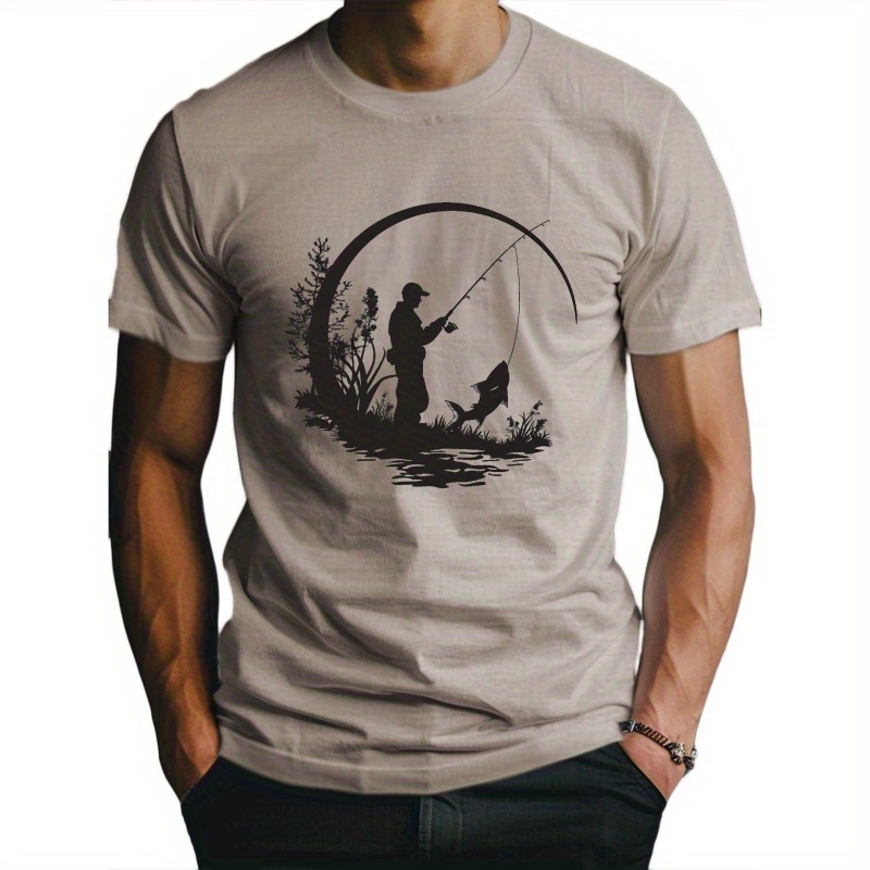 

Dynamic Fishing Moment Fitted Men's T-shirt, Sweat-wicking And Freedom Of Movement