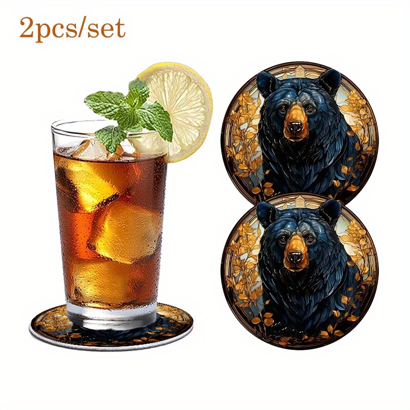 

Coasters Set Of 2 - Heat Resistant, Non-slip Drink Coasters For Kitchen, Dining Table, Car Cup Holders - Versatile Use For Home, Office, Bar And Cafe Decor