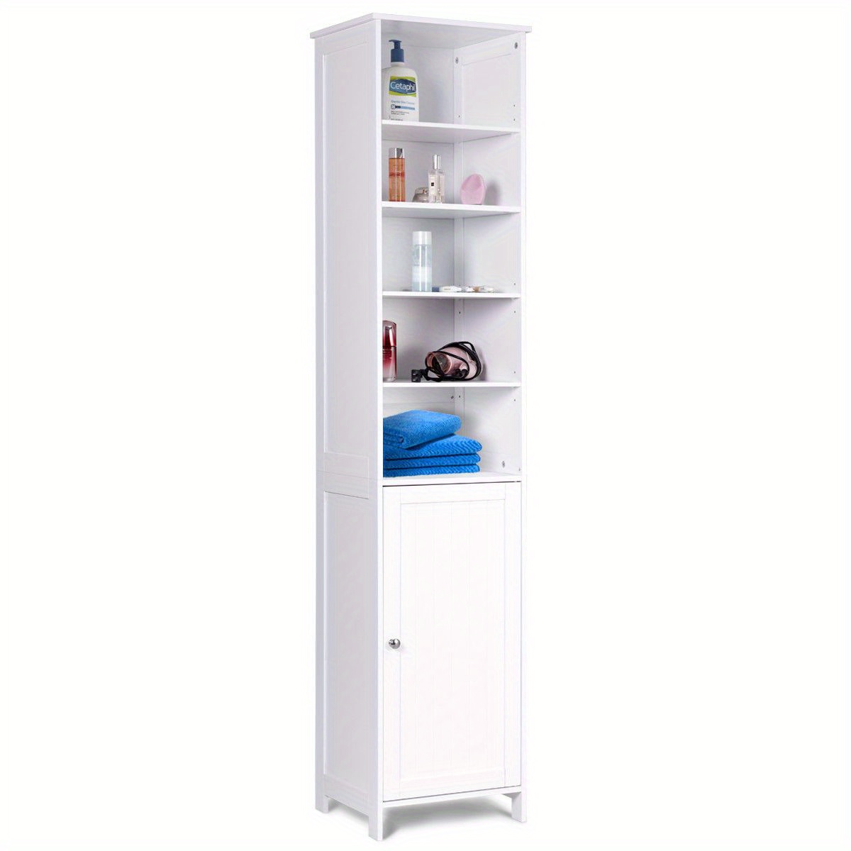 

Giantex 72" Bathroom Tall Floor Storage Cabinet Freestand Shelving Display White