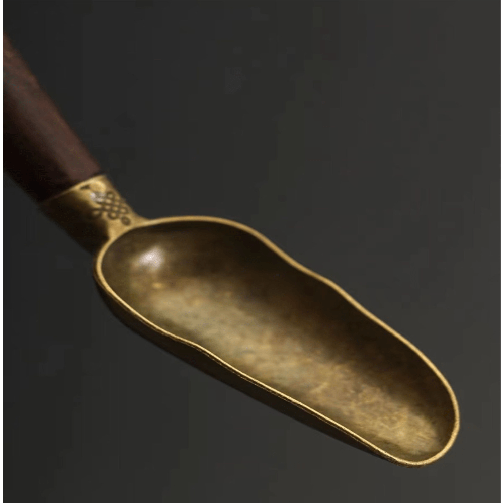 

Elegant Black Sandalwood Teaspoon - Alloy, Perfect For Kung Fu Tea Ceremonies & Parties