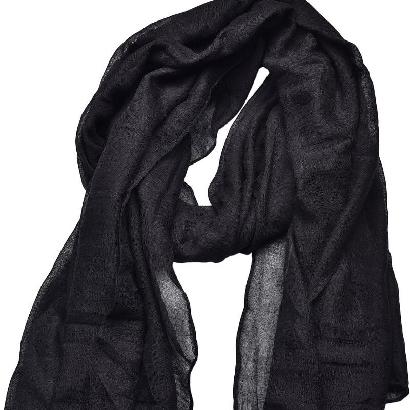 TEMU ' And Fashionable Solid Color Scarf Versatile Style