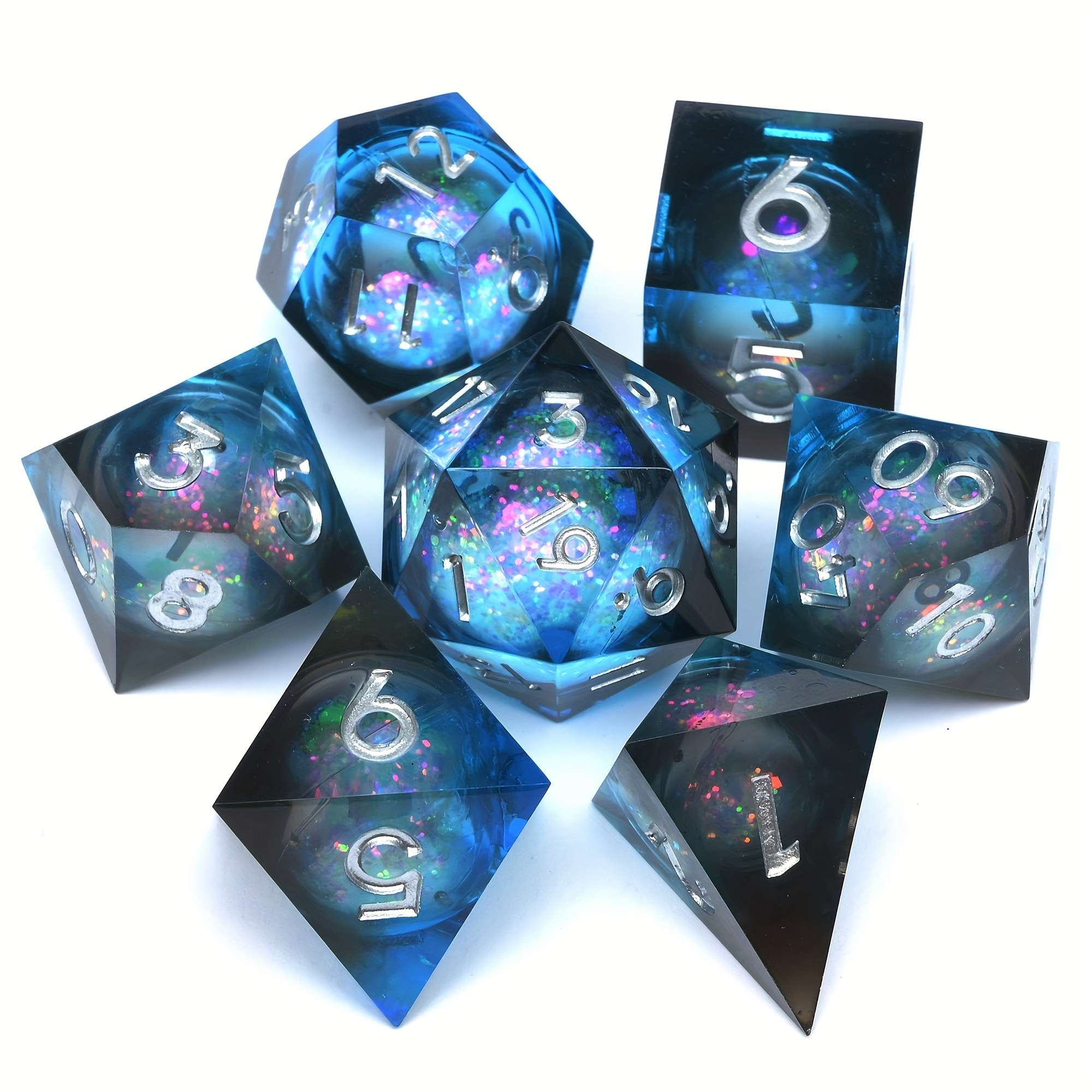 

Dice Set Of 7 Polyhedral Dice D And D Dice Role-playing Board Game Dice Holiday Party Supplies Decorative Accessories