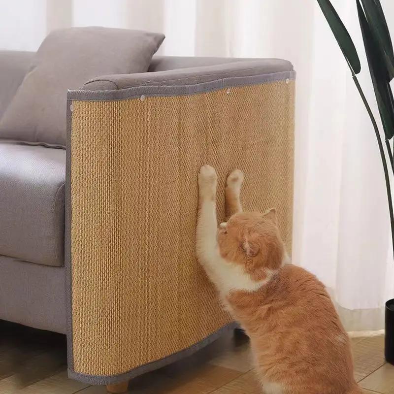 

1pc, Cat Scratch Sofa Guard, Durable Sisal Scratching Mat, Anti-scratch Corner Protector With Nails Included, Pet Furniture Protection Pad, For Cats