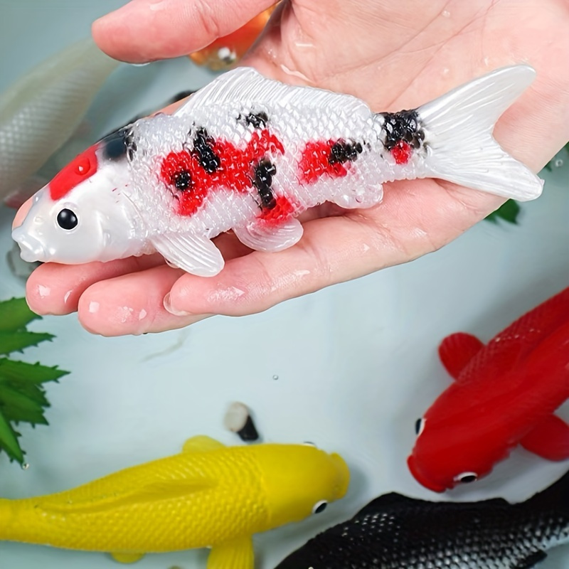 

4 Pcs Simulation Koi Goldfish Ornamental Fish Model - Perfect For Fish Tank Decoration