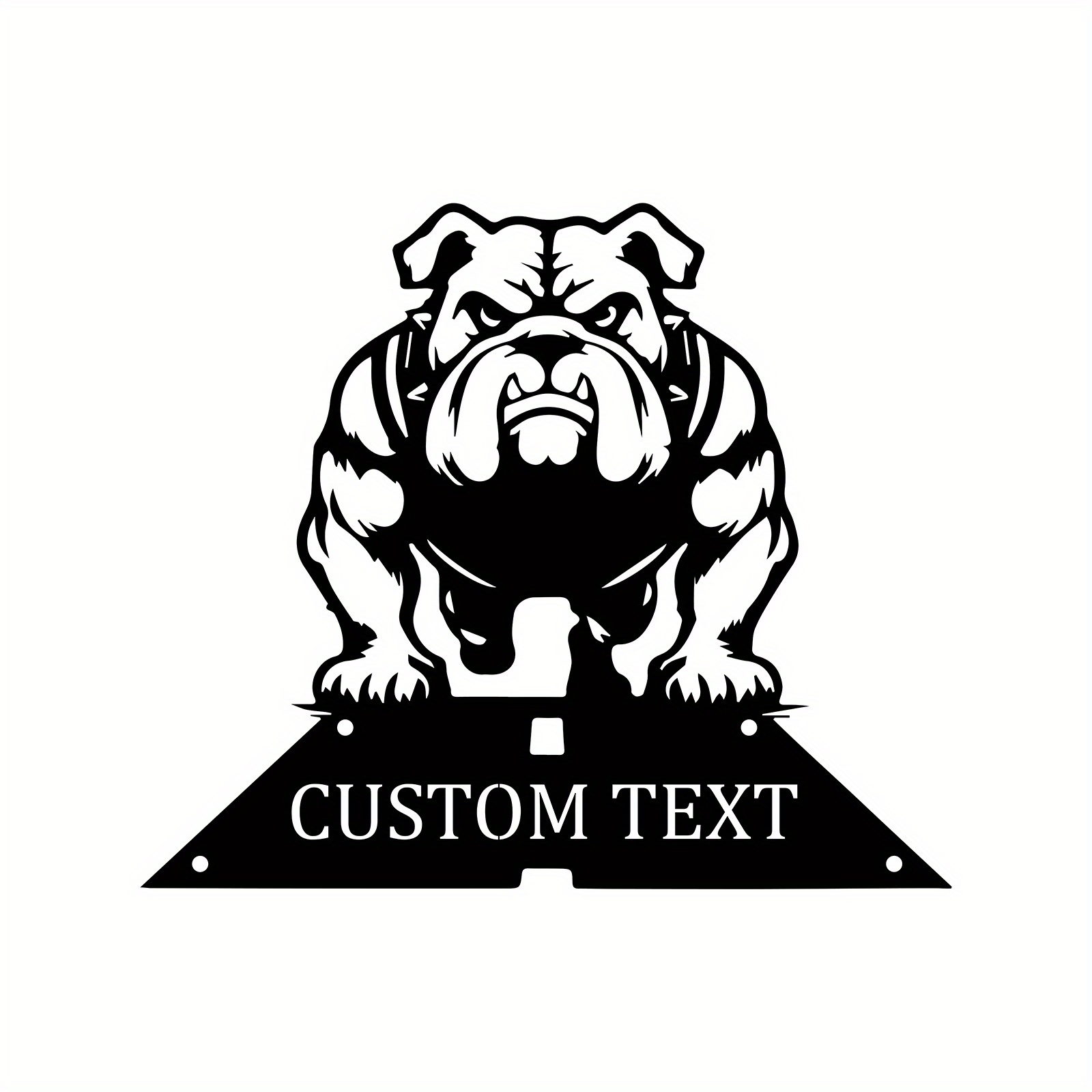 

1pc Personalized Bulldog Metal Sign, Custom Name, Durable Home Decor, Pet Themed Wall Art, Waterproof Indoor/outdoor Use