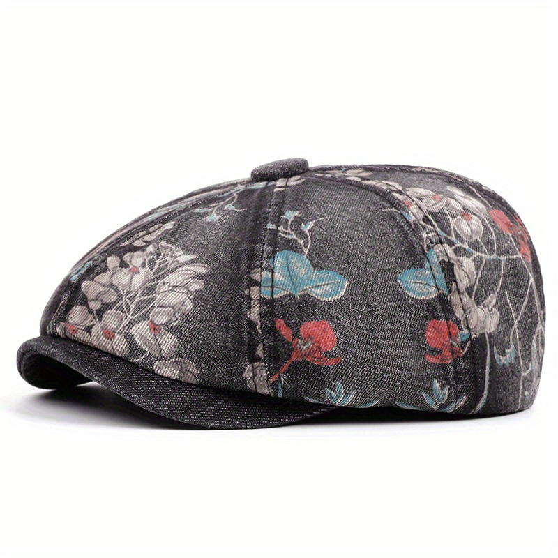 

Beautiful Fresh Spring Denim Beret, For Casual Outdoor Sports & Photo Prop