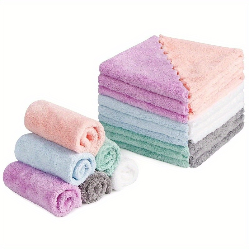 

10-piece Ultra-soft Microfiber Makeup Removal Towels - Fragrance-free, Latex-free, Water Absorbent Facial Cleansing Cloths (7x7 Inches)