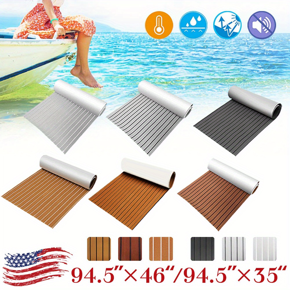 

Eva Foam Teak Boat Decking Sheet Carpet Self-adhesive 94.5"x 46" (30 )/ 94.5" X 35.4" (23 ) Fits For Sea Deck Marine Yacht Rv Boat Flooring Mats/decking Pad