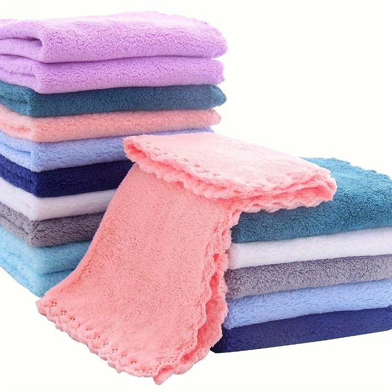 

20pcs, Ultra-soft Coral Fleece Microfiber Towels, Super Absorbent, Bath Towel, Face Towel, Drying Towel, Cleaning Tool, Cleaning Supplies