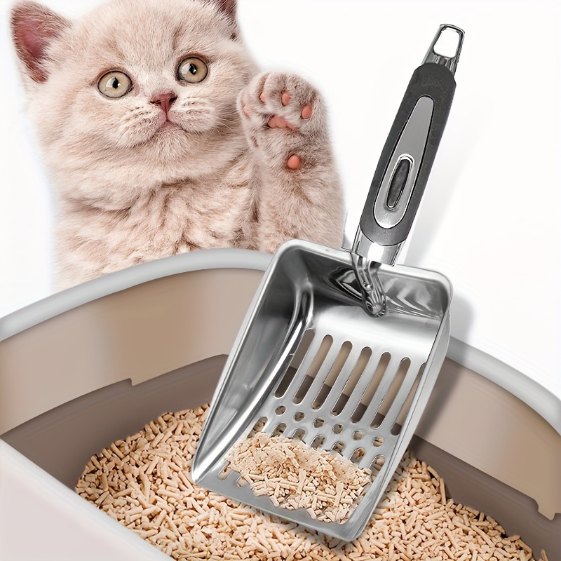

Durable Stainless Steel Cat Litter Scoop - Easy-clean Metal Shovel For Cats