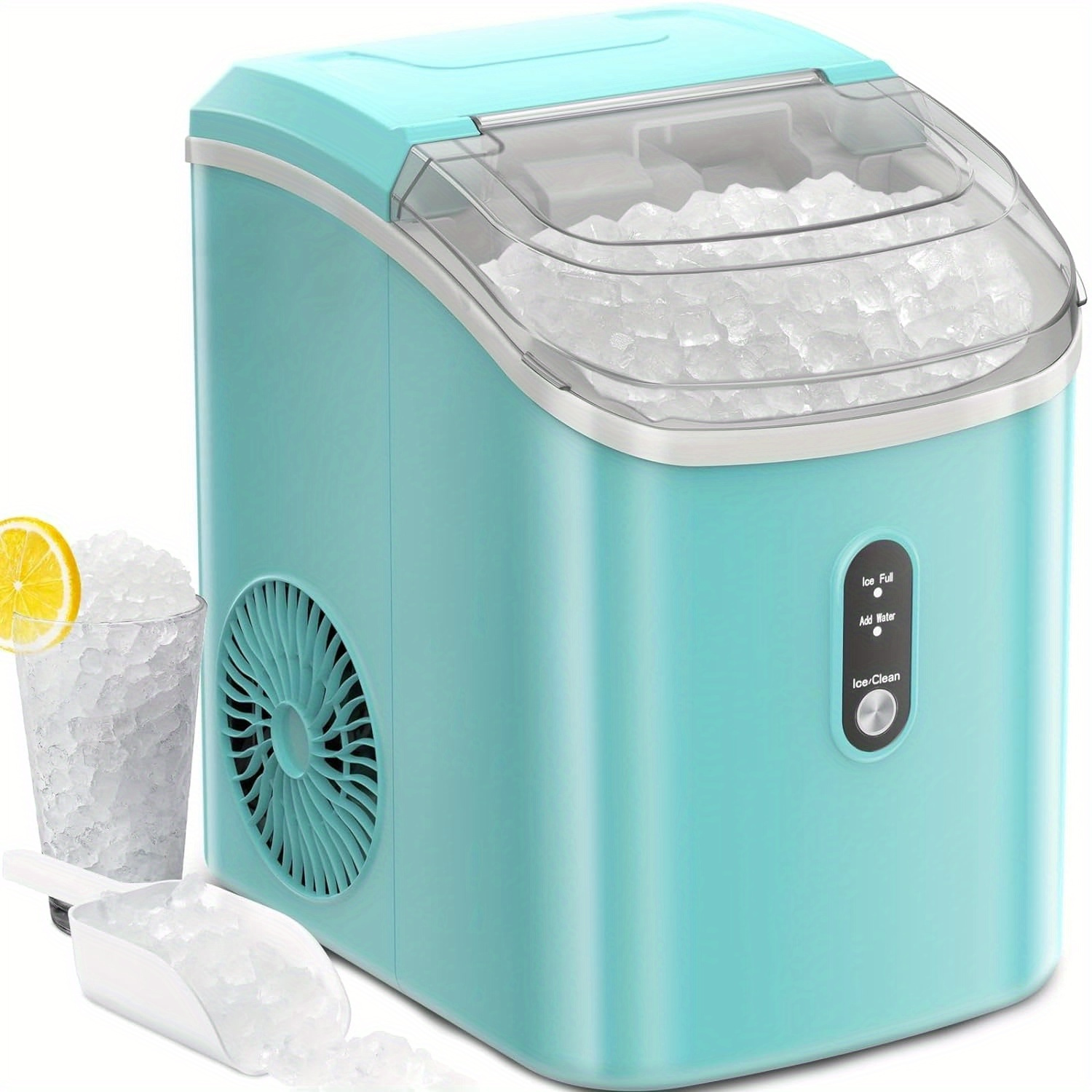 

Countertop Ice Maker, Portable Ice Machine, 9 Bullet Ice Cubes In 6 Mins, 26.5lbs In 24hrs Self-cleaning With Handle, Basket, For Home, Kitchen/party/camping/rv