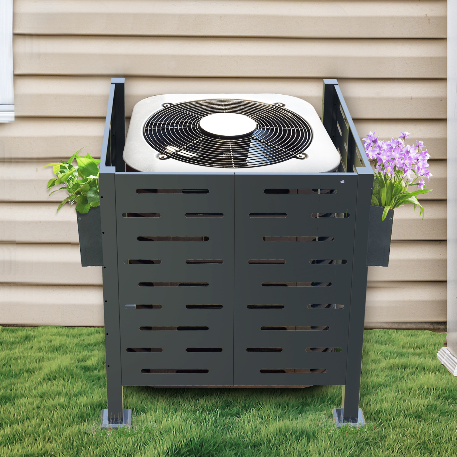 air conditioner fence outdoor units metal privacy fence Temu