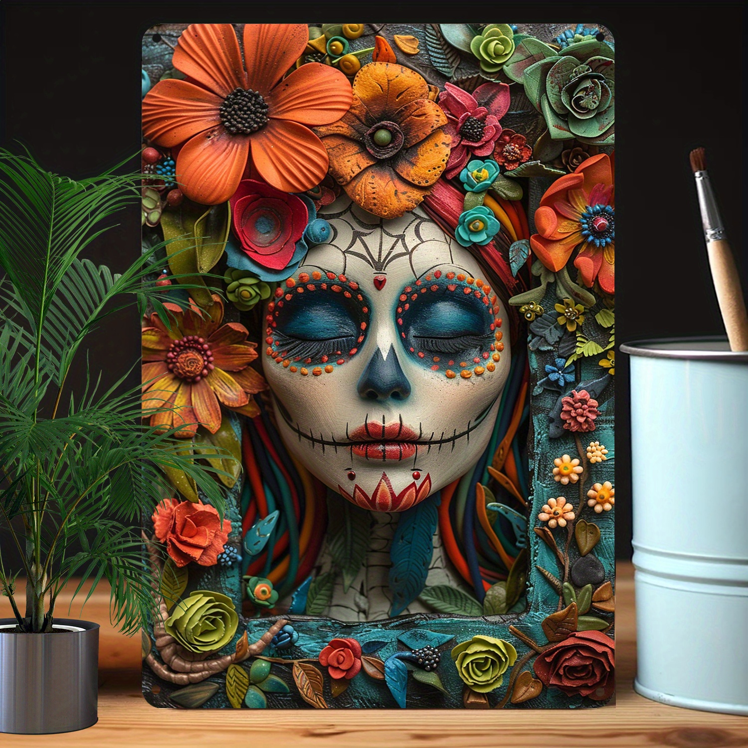 

Vintage-inspired Aluminum Tin Sign 8x12" - Perfect For Spring & Summer Decor, Ideal For Apartments, Offices, Kitchens, Studios, Classrooms - Funny Easter & Day Of The Dead Themes