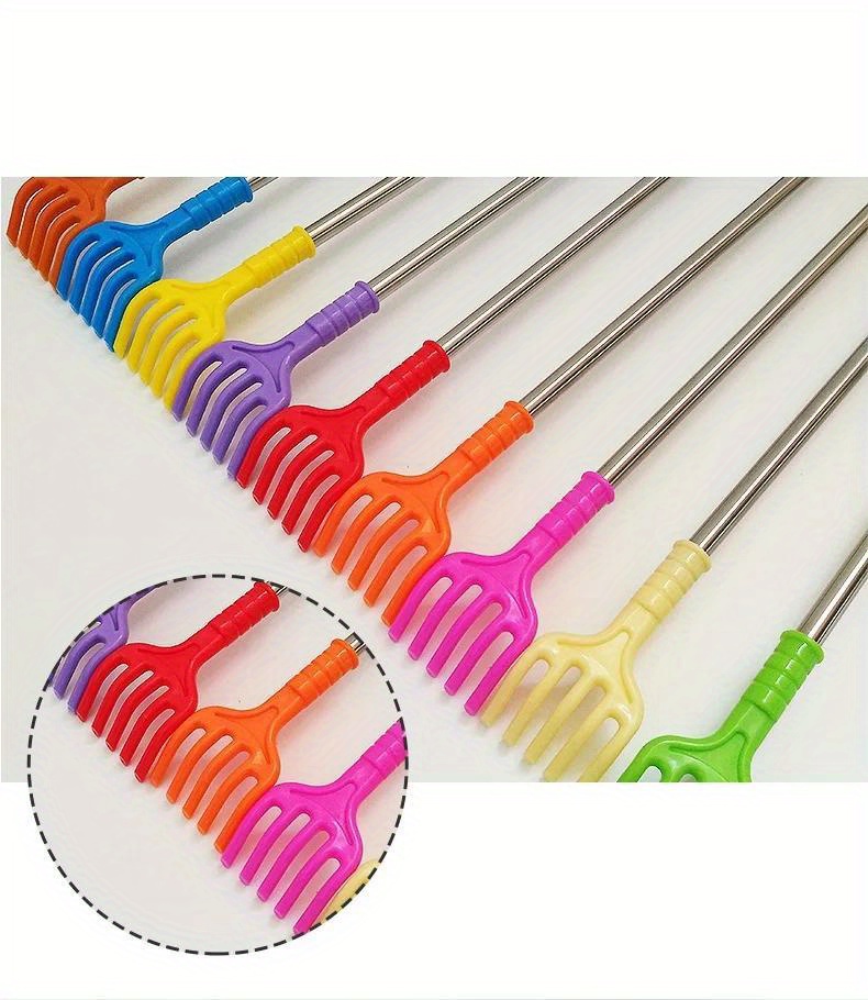 retractable back scratcher and massager with anti   claws elderly friendly extendable retractable design non   handle portable back scratcher for seniors   random colors   green yellow orange   scratchers for adults senior care accessory   handle   material Product details 2