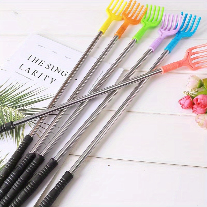 retractable back scratcher and massager with anti   claws elderly friendly extendable retractable design non   handle portable back scratcher for seniors   random colors   green yellow orange   scratchers for adults senior care accessory   handle   material Product details 3