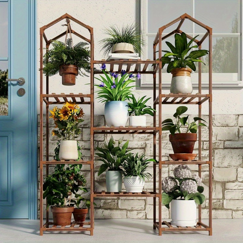 

1pc Creative 9-layer Flower Pot Shelving, Plant Support Storage Rack, Practical Flower Pot Rack, Suitable For Indoor Outdoor Home Garden Decoration