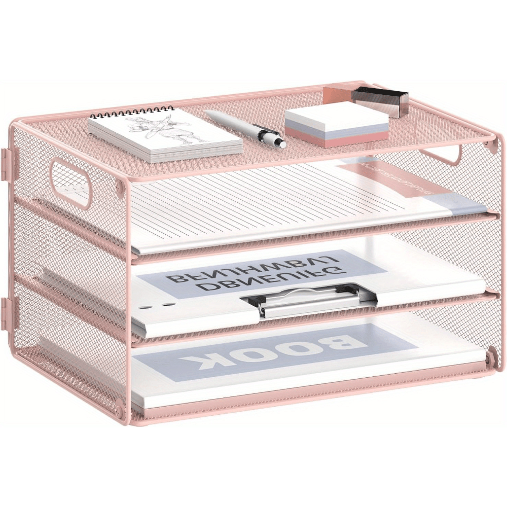 Organizador Mesa Escritorio Organizador De Escritorio De 3 Niveles - Con Abrazadera Ajustable Y Soporte Para Auriculares Oficina Organizador
