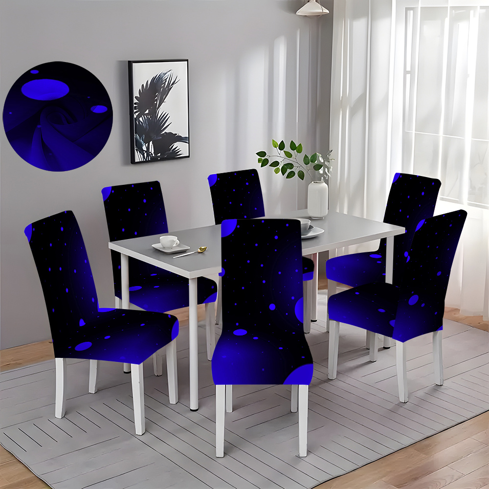 

2/4/6pcs Fashion Classic Gradient Pattern Sofa Cover, Dining Chair Cover Dustproof Home Protective Cover, Suitable For Dining Room Living Room Office Home Decoration