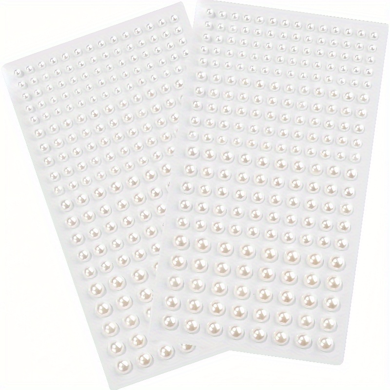 

504pcs Self-adhesive Pearl Stickers For Diy Crafts, Makeup & Home Decor - Parties, Weddings, Birthdays & Graduations