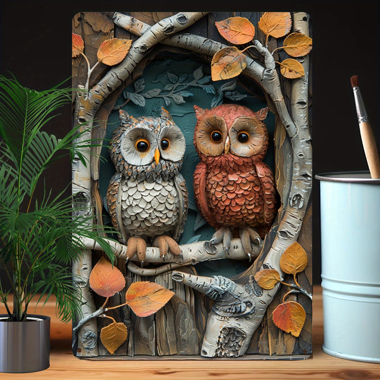 

Charming Owls 8x12" Aluminum Sign - Vintage Spring & Summer Decor For Bedroom, Living Room, Office, Kitchen, And Bathroom - Perfect Easter Home Decor