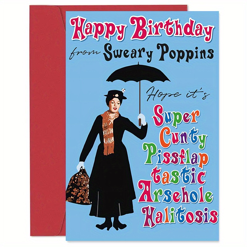 

Funny Novelty Birthday Greeting Card For Adults, Paper Material, Humorous Celebration Card For Friends, Family, Men, Women - Ideal For 21st, 30th, 40th, 50th, 60th Birthday, Single Pack (4.7" X 7.1")
