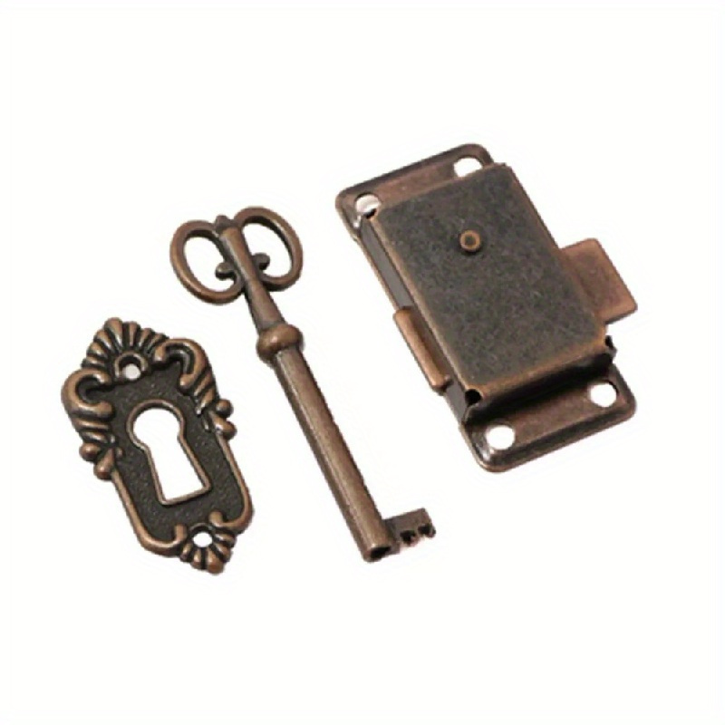 

Vintage Antique Iron Door Lock With Key - Perfect For Wooden Boxes, Cabinets, And Wardrobes Door Locks For Home Cabinet Lock