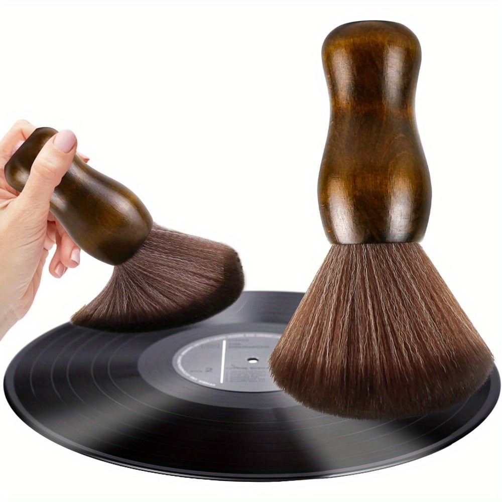 

Premium Wooden Record Cleaning Brush - Anti-static, Dust Removal For Vinyl Players & Home Use