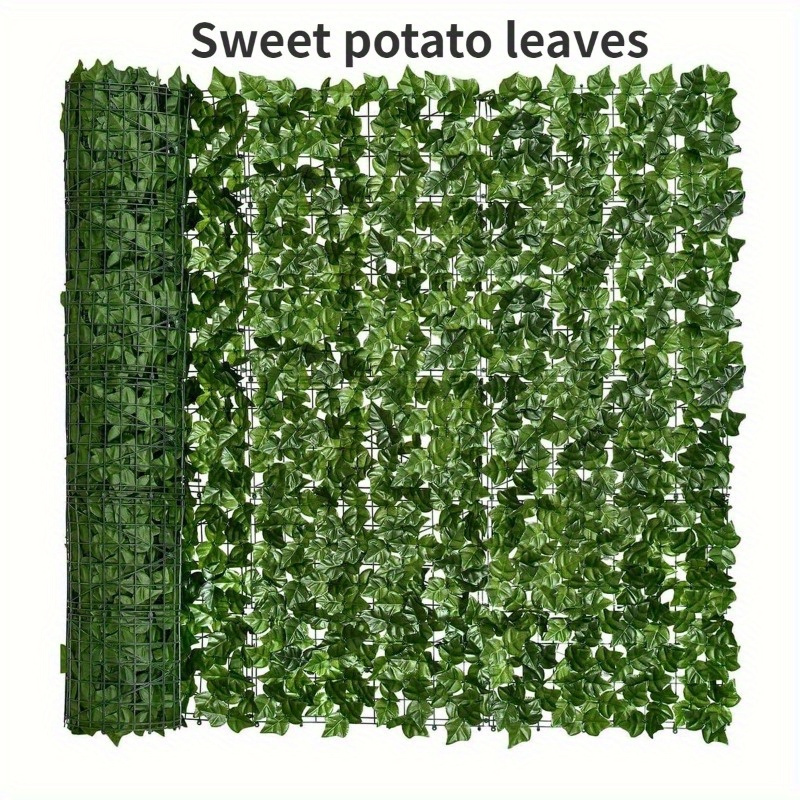 

Artificial Hedge Faux Ivy Fence Privacy Screen - Uv Protected Plastic Greenery Wall Decor For Outdoor Garden, Balcony, And Vine Decoration - 1pc