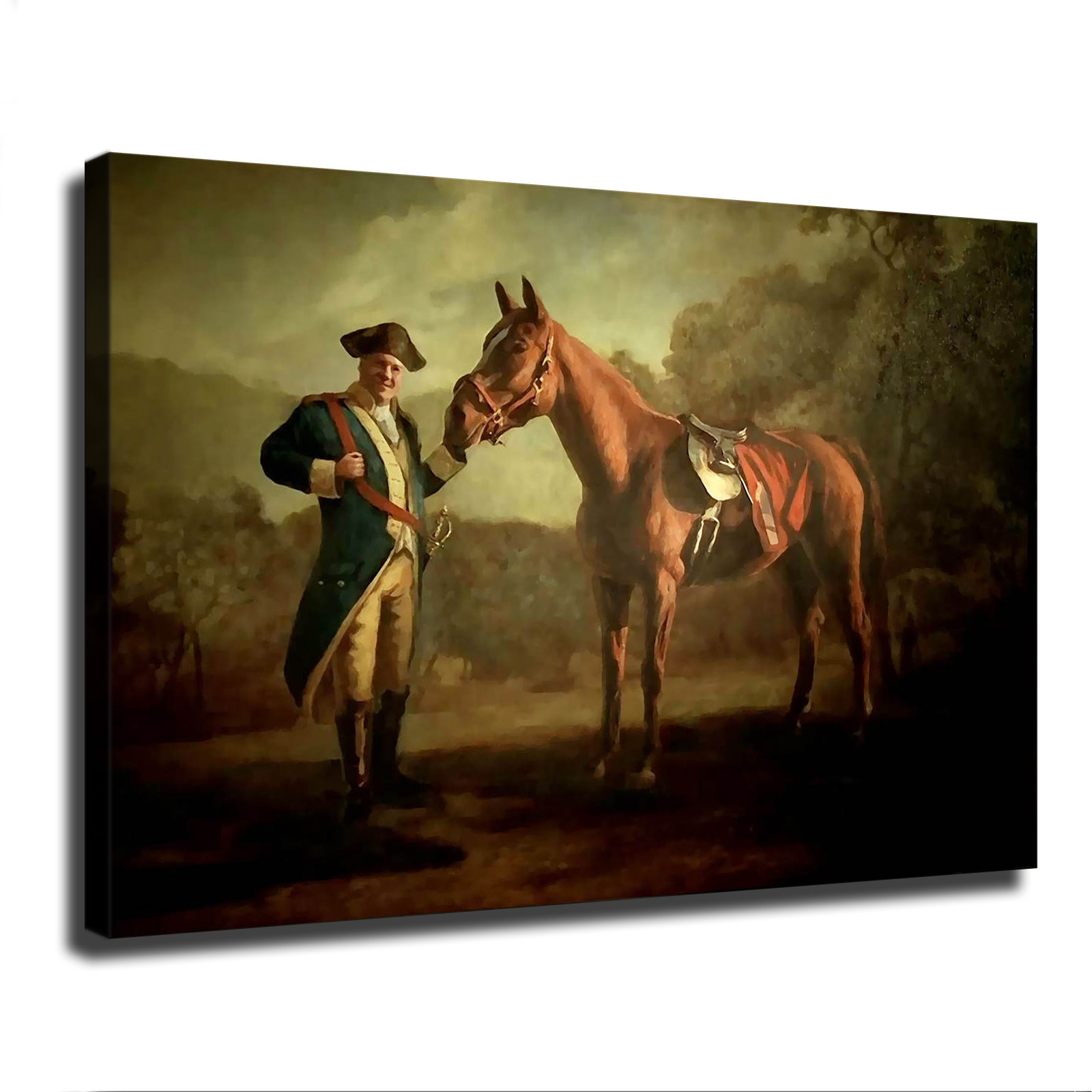 

Napoleon Tony Soprano And Pie- Horse Painting Poster Picture Room Decor Art Stretched And Frame Ready To Hang - Framed