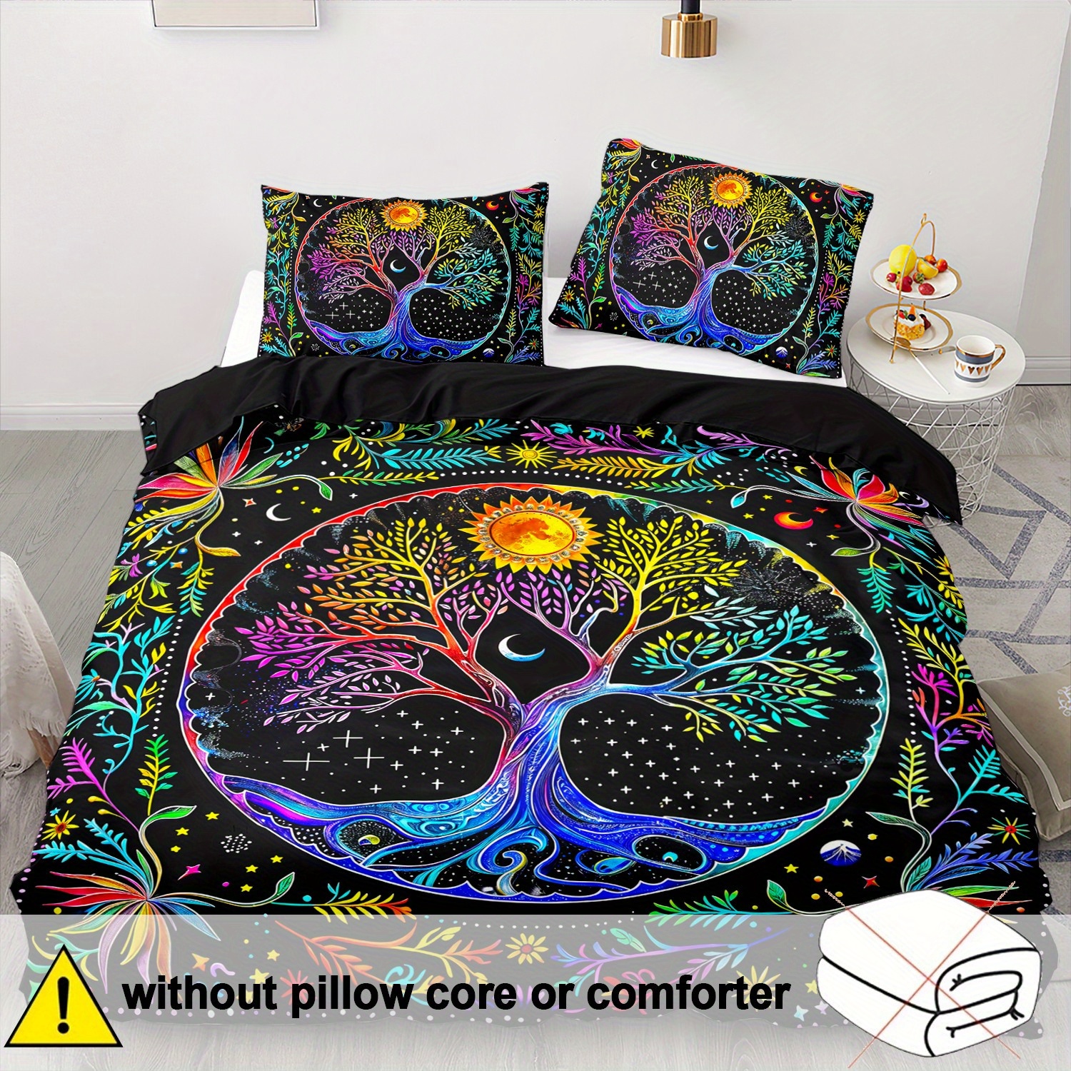 TEMU 2/3pcs Duvet Cover Set, Soft And Comfortable, Life Tree Duvet Cover, Life Tree Bedding Set Large, Gothic Bedding Set Large, Large Duvet Cover