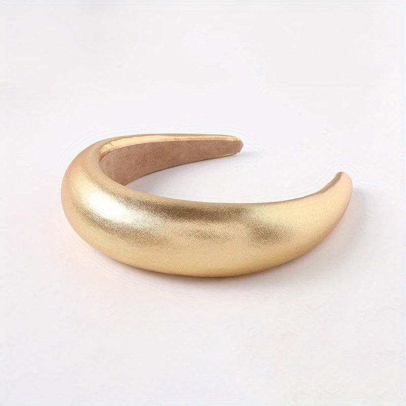TEMU 1pc New Style Headband Hair Accessory, Versatile Thickened Fabric-wrapped Wide-band Headband Hair Accessory