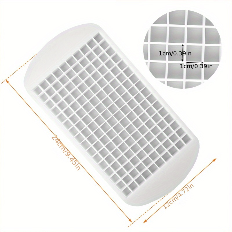 1pc 160 grids silicone ice cubes   mini food grade ice tray silicone foldable ice mold   ice grid tray small square mold home quick freezing ice maker summer essential silicon ice maker kitchen accessories details 1