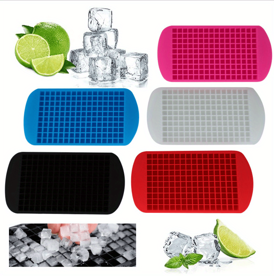 1pc 160 grids silicone ice cubes   mini food grade ice tray silicone foldable ice mold   ice grid tray small square mold home quick freezing ice maker summer essential silicon ice maker kitchen accessories details 2