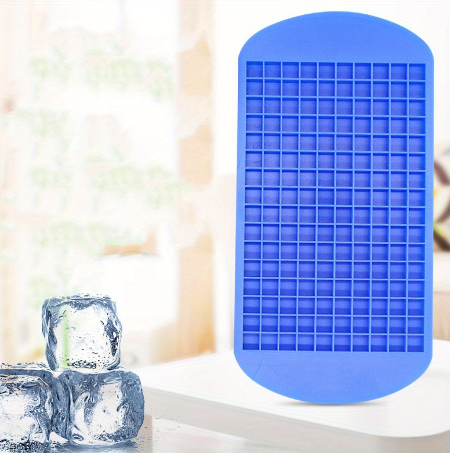 1pc 160 grids silicone ice cubes   mini food grade ice tray silicone foldable ice mold   ice grid tray small square mold home quick freezing ice maker summer essential silicon ice maker kitchen accessories details 3