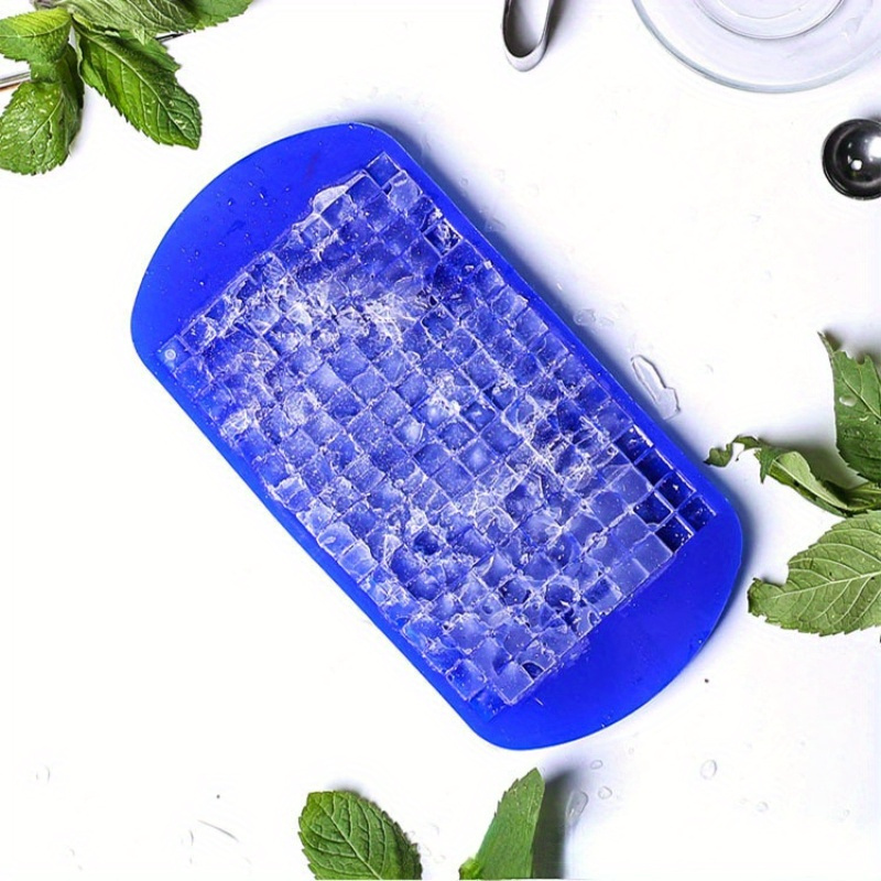 1pc 160 grids silicone ice cubes   mini food grade ice tray silicone foldable ice mold   ice grid tray small square mold home quick freezing ice maker summer essential silicon ice maker kitchen accessories details 10