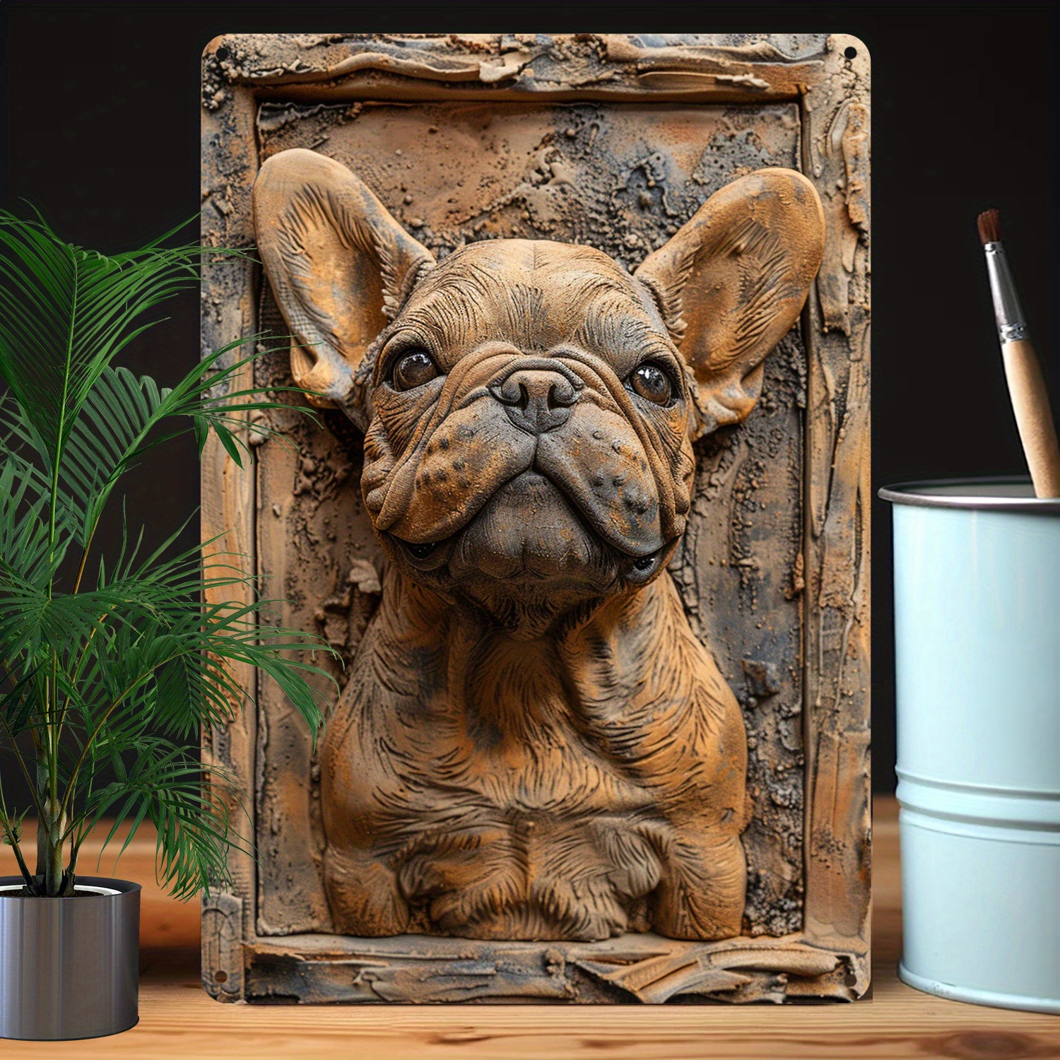 

French Bulldog Vintage Aluminum Sign - 8x12 Inches, Home, Office, Or Gym Decor, Ideal Thanksgiving Gift For Women