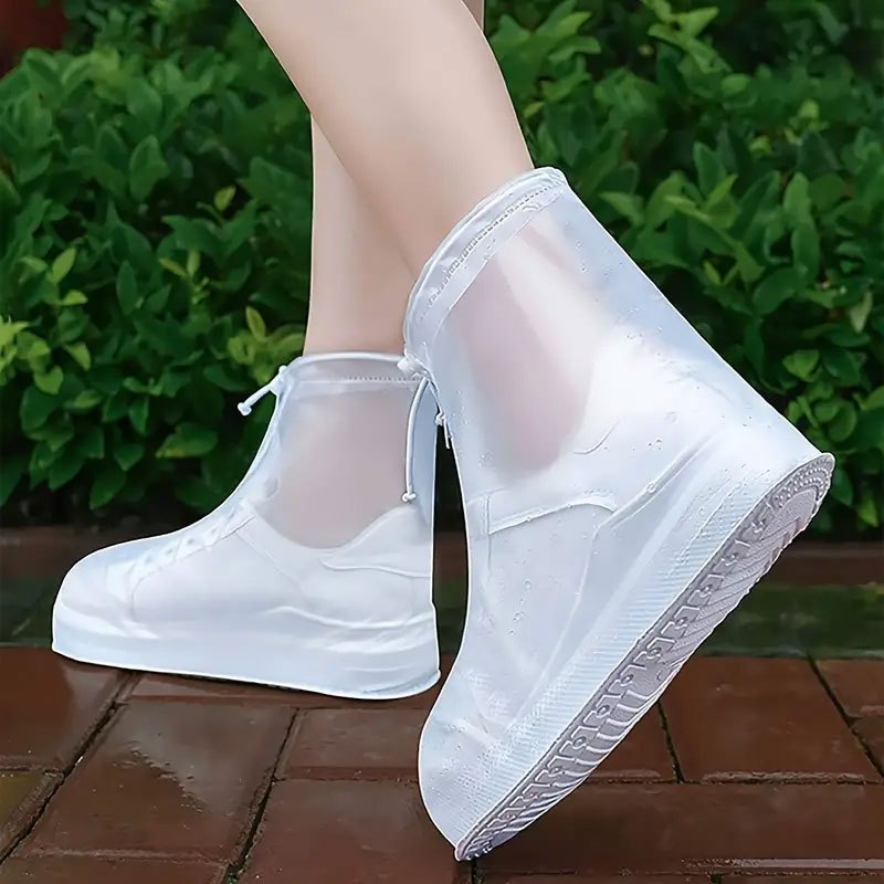 Lot De 10 Couvre-chaussures Imperméables Transparents - Enfants - Protection Pluie - Antidérapant - 4