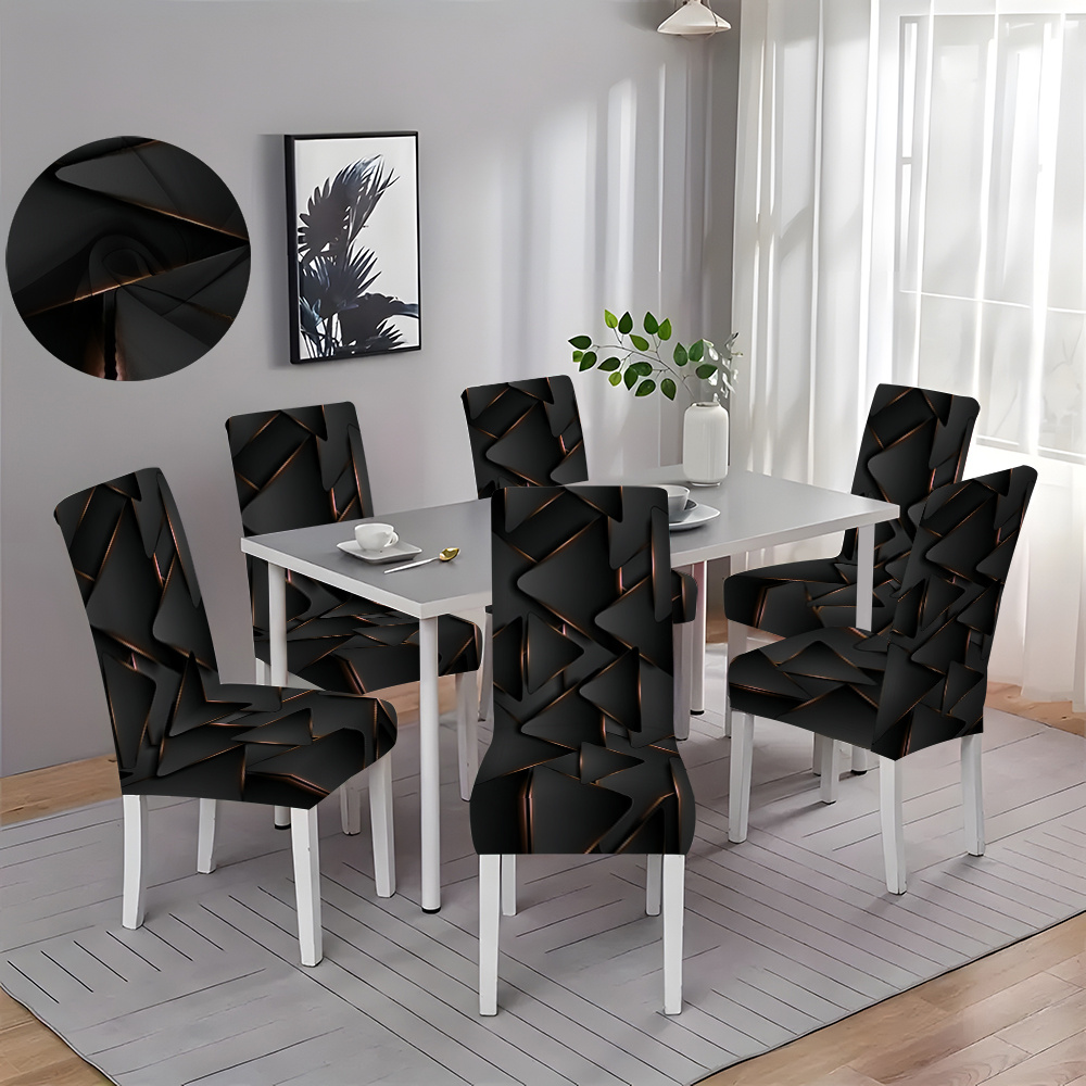 

2/4/6pcs Personality Creative Texture Chair Slipcovers, Dining Chair Cover, Dining Room Living Room Home Decoration, Changeable Wash All Seasons Universal, Furniture Protective Cover