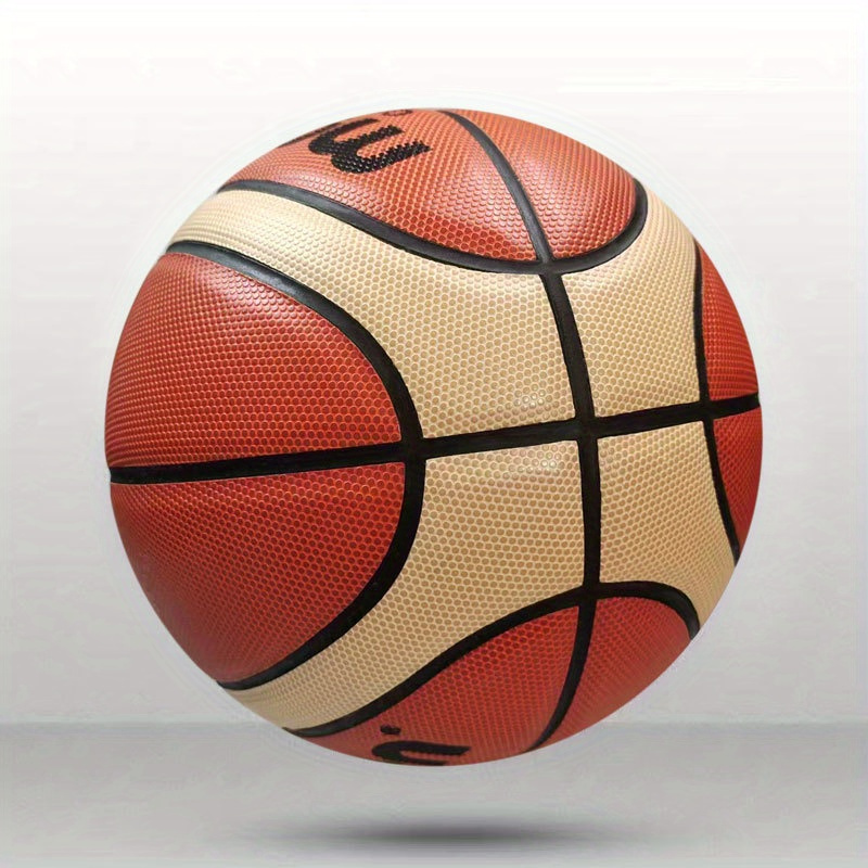

1pc Professional Size 7 Pu Material Basketball, Durable Sports Basketball For Training Competition, Holiday Gift