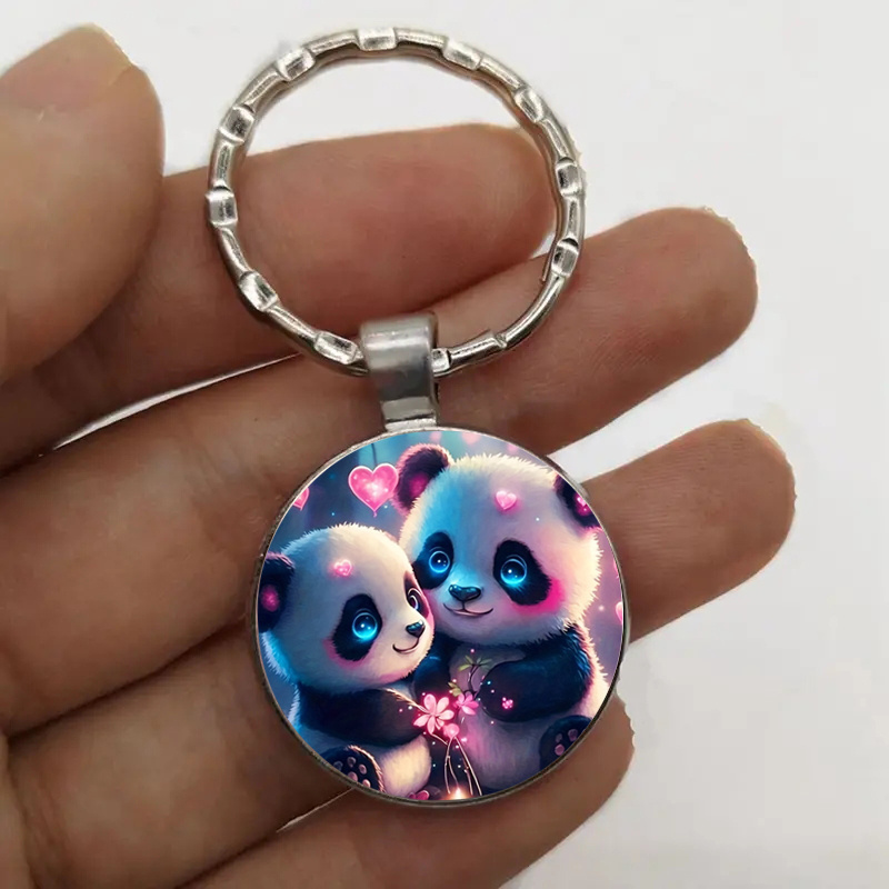 

Porte-clés panda animal charmant : Un porte-clés en alliage mignon et à la mode, parfait pour la Saint-Valentin ou toute autre occasion - Convient aux accessoires et décorations pour femmes