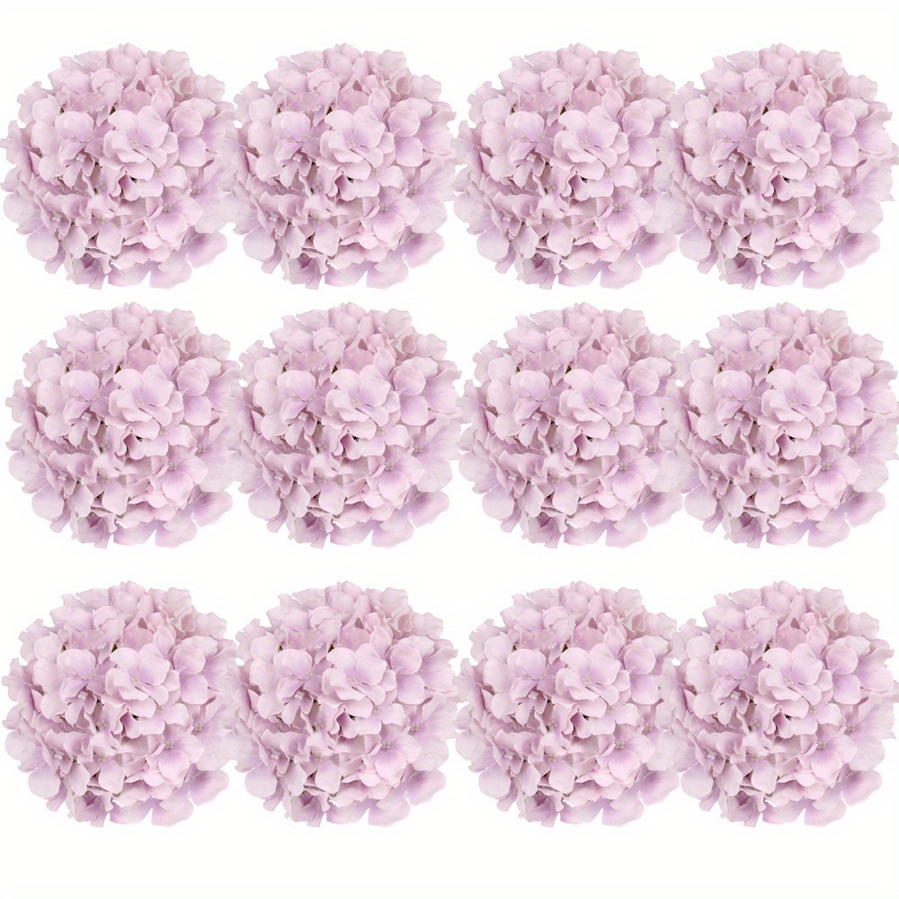 

12pcs Light Purple Silk Hydrangea Flowers With Stems - Weddings, Engagements, Showers & Christmas Decor