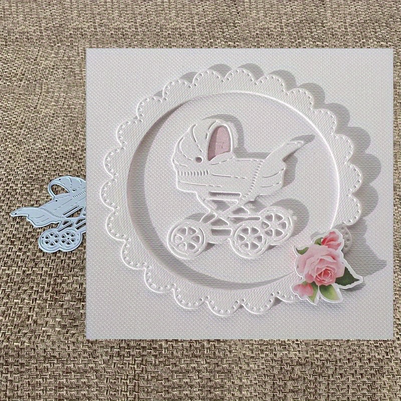 

1 pièce de découpe en métal gris argenté - Motif de de bébé fantastique pour le scrapbooking, l'album, le papier cartonné et le gaufrage