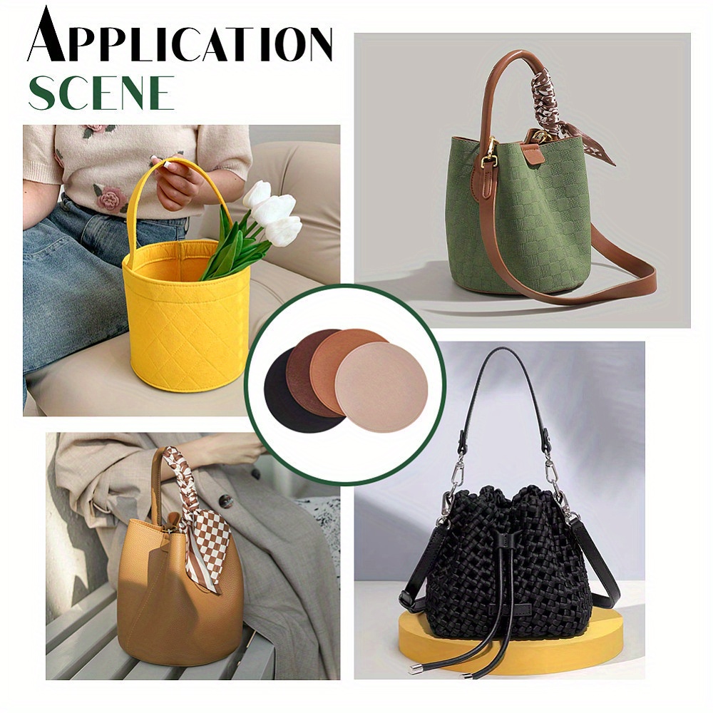 Conjunto de piezas de bases de fieltro para bolsos en *: Negro Beige y  Ideal para hacer carteras DIY