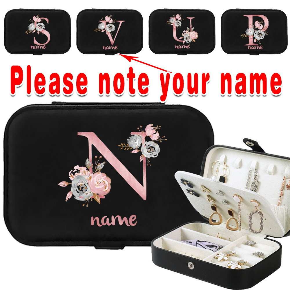 

Pu Jewelry Organizer Box , Earring , For & Necklaces, Portable Container(6.2''x 4.3'')