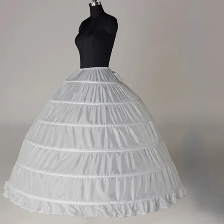 6 обручей-пышек для свадебных сценических платьев, элегантный пояс с завязками, без пряжи, юбка с поддержкой, ручная стирка, детали 2